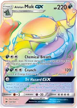 Alolan Muk-GX 157/147 Rainbow Rare from Burning Shadows