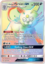 Alolan Persian-GX 257/236 Rainbow Rare from Cosmic Eclipse
