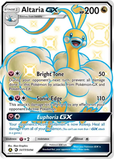 Altaria-GX SV77/SV94 Shiny Rare GX from Hidden Fates
