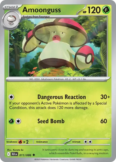 Amoonguss 011/086 Uncommon from Black Bolt