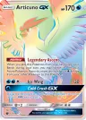 Articuno-GX 171/168 Rainbow Rare from Celestial Storm