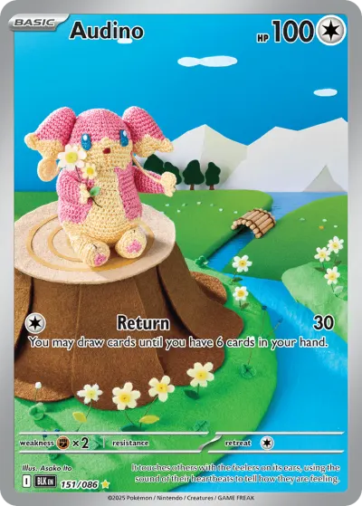Audino 151/086 Illustration Rare from Black Bolt