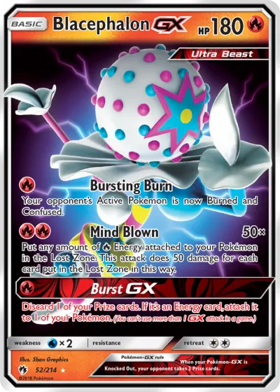 Blacephalon-GX 52/214 Rare Holo GX from Lost Thunder