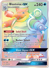 Blastoise-GX 218/214 Rainbow Rare from Unbroken Bonds