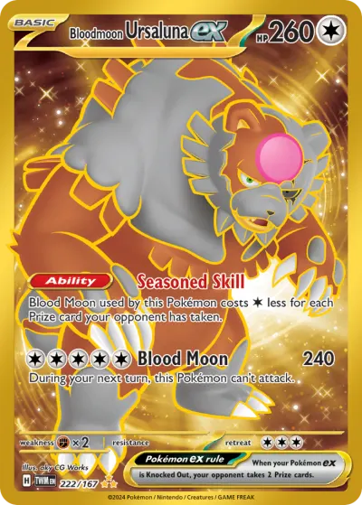 Bloodmoon Ursaluna ex 222/167 Hyper Rare from Twilight Masquerade