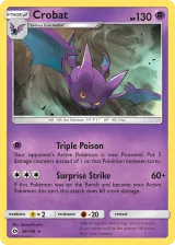 Crobat 56/149 Rare Holo from Sun & Moon Base