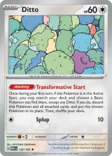 Ditto 132/165 Rare from 151