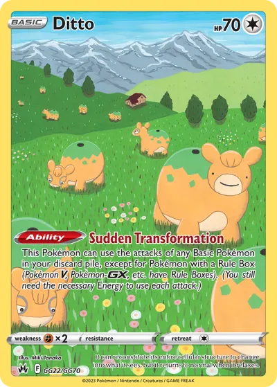 Ditto GG22/GG70 Trainer Gallery Rare Holo from Crown Zenith