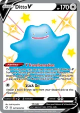 Ditto V SV118/SV122 Rare Holo V from Shining Fates