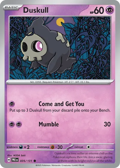 Duskull 035/131 Common from Prismatic Evolutions