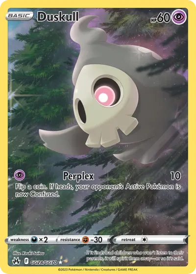 Duskull GG28/GG70 Trainer Gallery Rare Holo from Crown Zenith