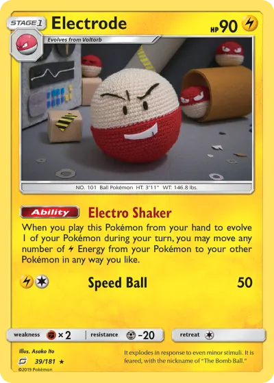 Electrode 39/181 Rare Holo from Team Up
