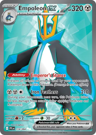 Empoleon ex 114/94 Ultra Rare from Phantasmal Flames
