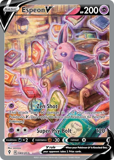 Espeon V 180/203 Ultra Rare from Evolving Skies