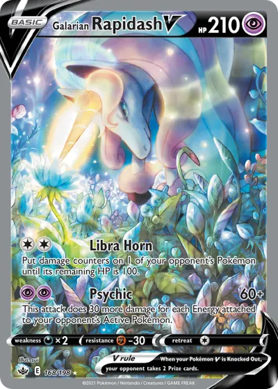 Galarian Rapidash V 168/198 Ultra Rare from Chilling Reign