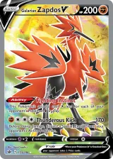 Galarian Zapdos V 173/198 Ultra Rare from Chilling Reign