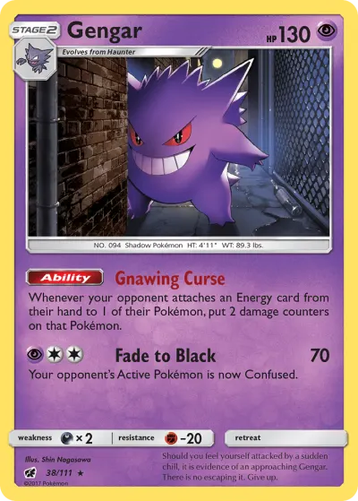 Gengar 38/111 Rare Holo from Crimson Invasion