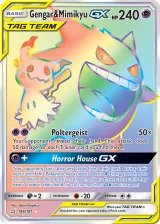 Gengar & Mimikyu-GX 186/181 Rainbow Rare from Team Up