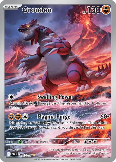 Groudon 199/182 Illustration Rare from Paradox Rift