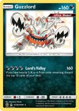 Guzzlord SV26/SV94 Shiny Rare from Hidden Fates