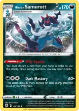 Hisuian Samurott 100/189 Rare Holo from Astral Radiance