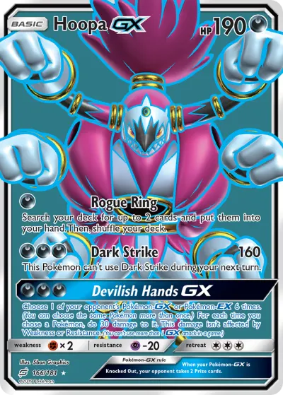 Hoopa-GX 166/181 Ultra Rare from Team Up