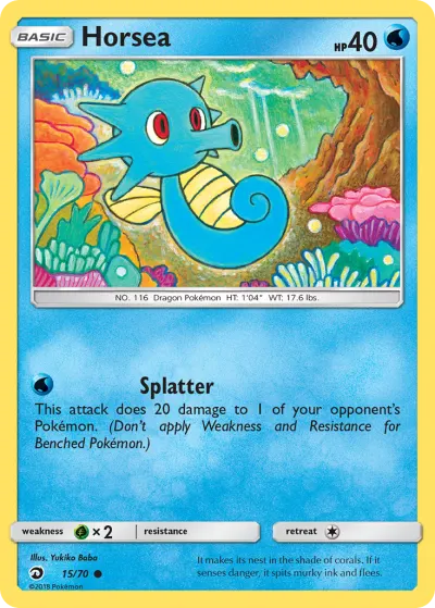Horsea 15/70 Common from Dragon Majesty
