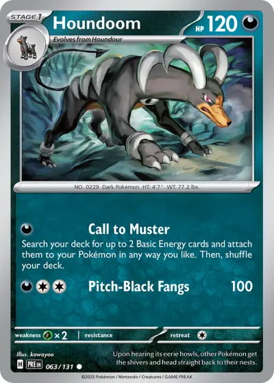 Houndoom 063/131 Common from Prismatic Evolutions