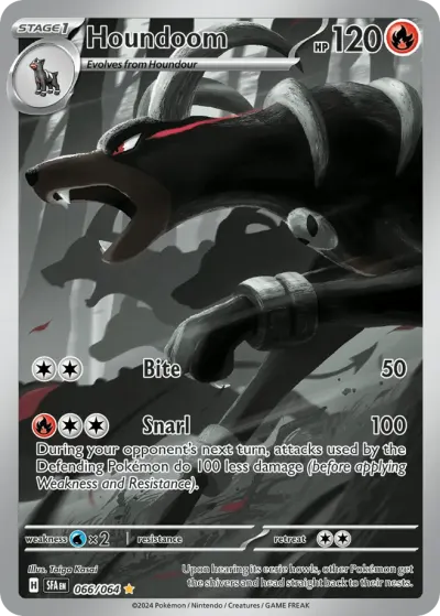 Houndoom 066/064 Illustration Rare from Shrouded Fable