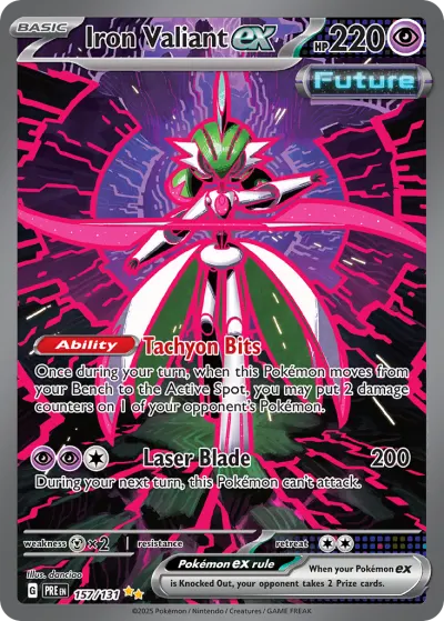 Iron Valiant ex 157/131 Special Illustration Rare from Prismatic Evolutions