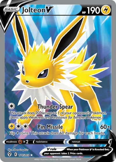 Jolteon V 177/203 Ultra Rare from Evolving Skies