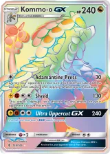 Kommo-o-GX 159/145 Rainbow Rare from Guardians Rising