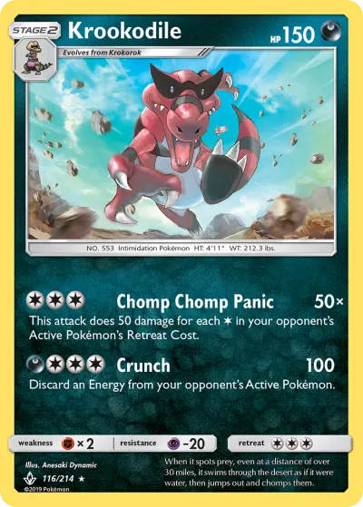 Krookodile 116/214 Rare from Unbroken Bonds