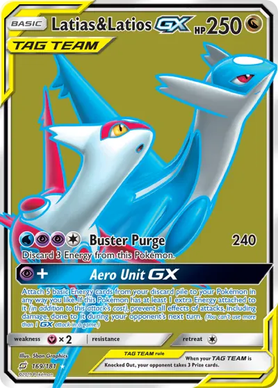 Latias & Latios-GX 169/181 Ultra Rare from Team Up