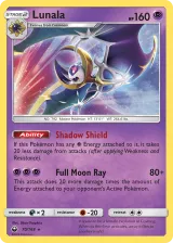 Lunala 70/168 Rare Holo from Celestial Storm