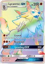Lycanroc-GX 155/147 Rainbow Rare from Burning Shadows