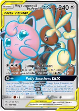 Mega Lopunny & Jigglypuff-GX 225/236 Ultra Rare from Cosmic Eclipse