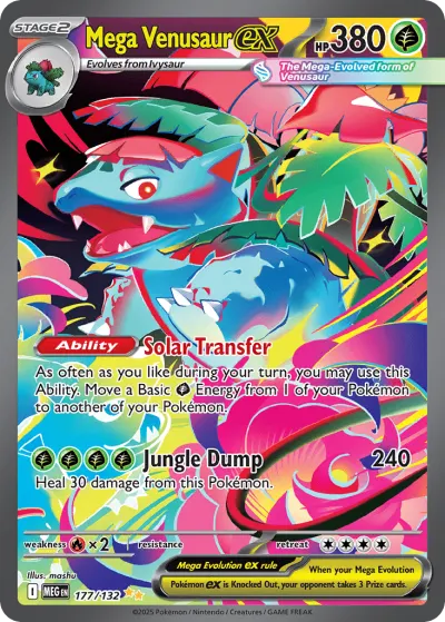 Mega Venusaur ex 177/132 Special Illustration Rare from Mega Evolution Base