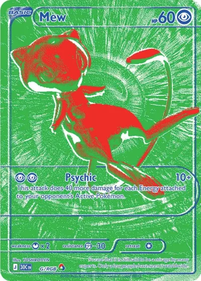 Mew G/RGB RGB Rare from 30th Celebration