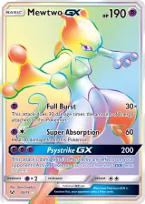 Mewtwo-GX 76/73 Rainbow Rare from Shining Legends