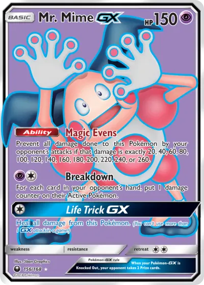 Mr. Mime-GX 156/168 Ultra Rare from Celestial Storm