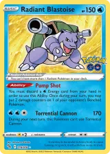 Radiant Blastoise 018/078 Radiant Rare from Pokémon GO