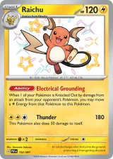 Raichu 132/091 Shiny Rare from Paldean Fates