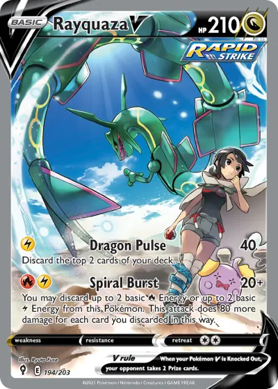 Rayquaza V 194/203 Ultra Rare from Evolving Skies