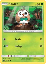 Rowlet 9/149 Common from Sun & Moon Base