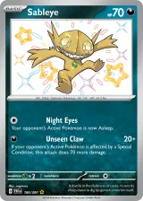 Sableye 184/091 Shiny Rare from Paldean Fates