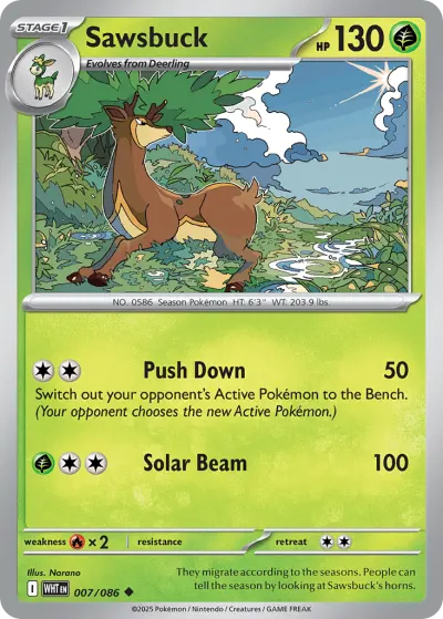 Sawsbuck 007/086 Uncommon from White Flare