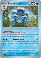 Seismitoad 052/197 Uncommon from Obsidian Flames