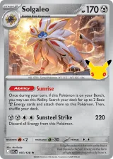 Solgaleo 105/128 Rare from 30th Celebration