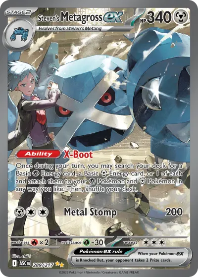 Steven's Metagross ex 289/217 Special Illustration Rare from Ascended Heroes